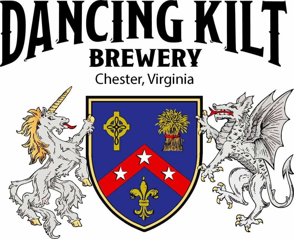 Dancing Kilt Brewery Logo With a Seal
