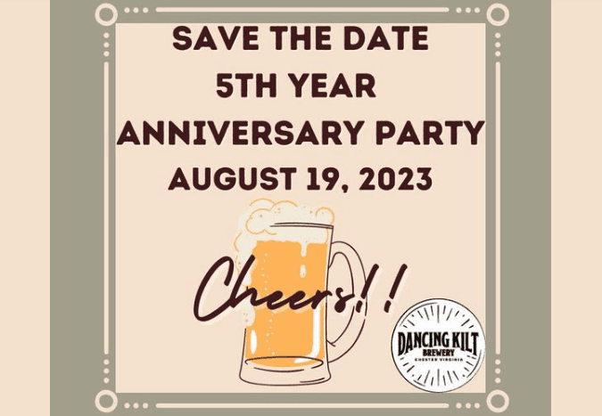 Save the date for the 5th anniversary party.